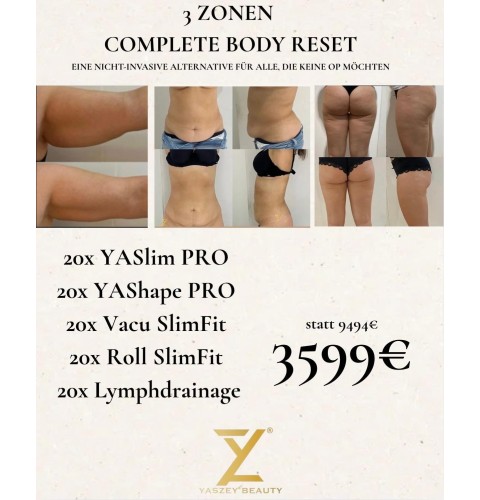 Bodyforming-Paket 9 – Complete Body Reset (20x YASlim Pro, YAShape Pro, Vacu SlimFit, Roll SlimFit, Lymphdrainage)